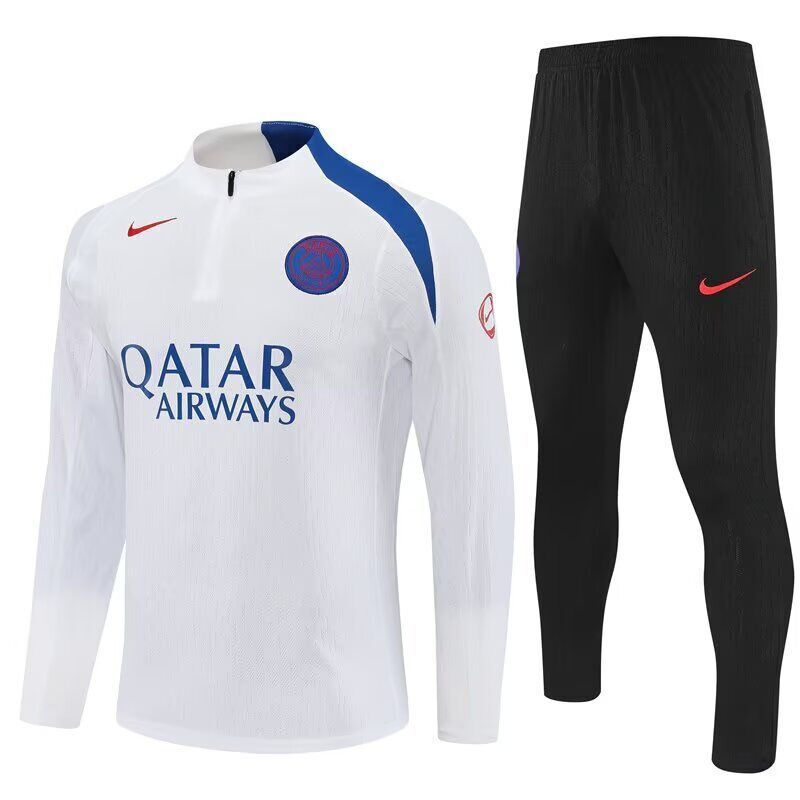 AAA Quality Paris St Germain 25/26 Tracksuit - White/Blue